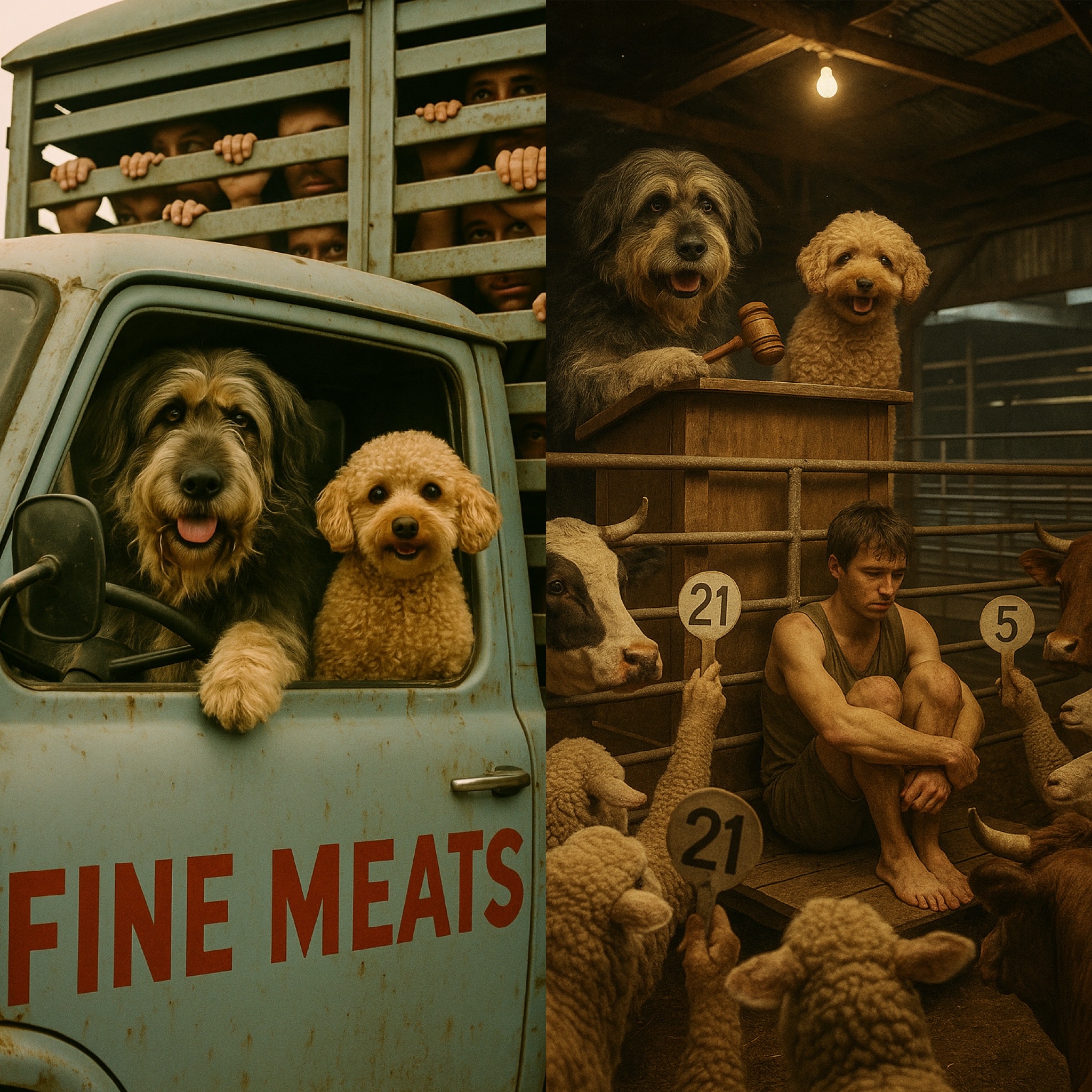 Fine Meats truck and human auction