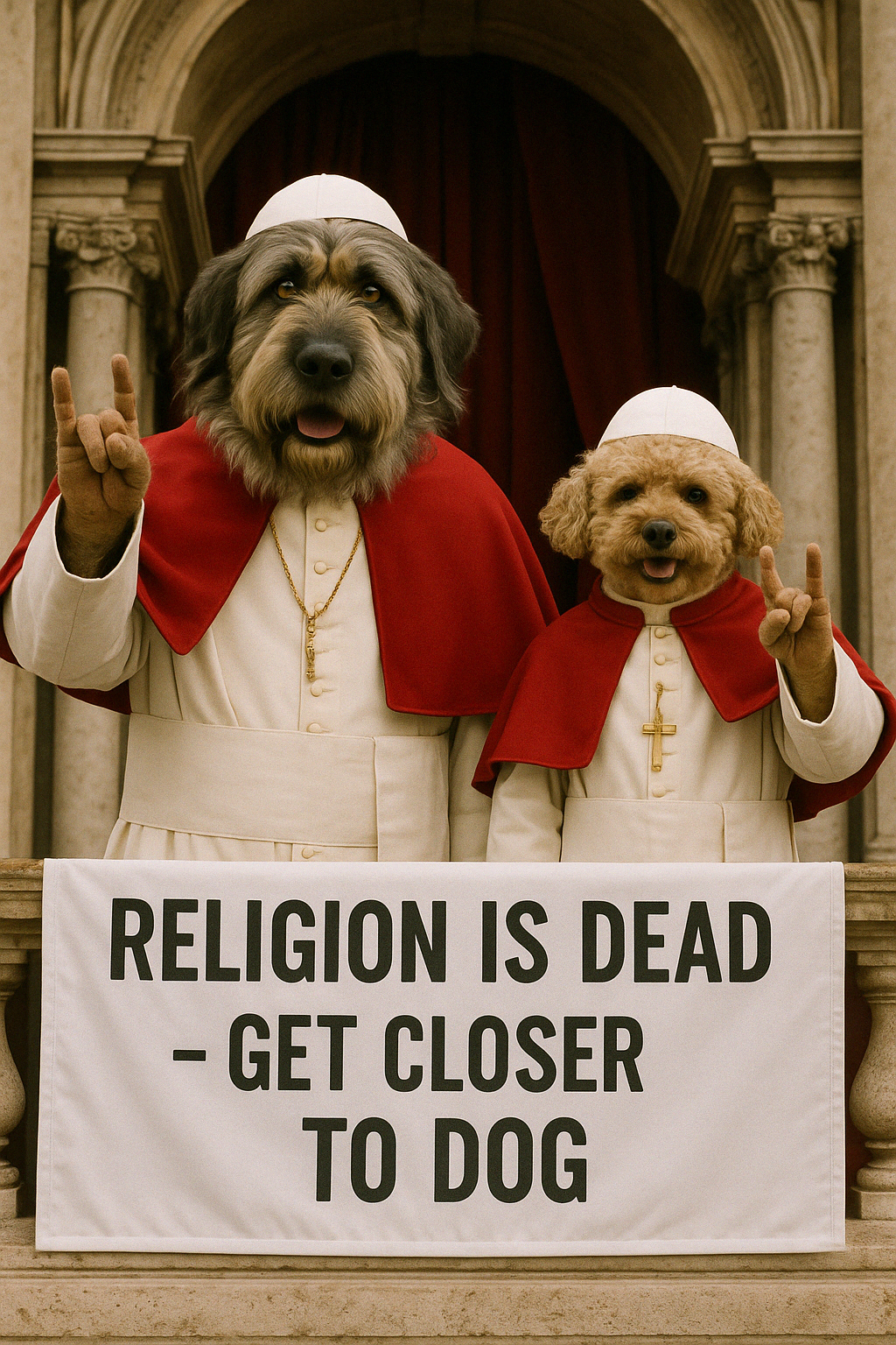 Alfred and Hudson — Religion is Dead, Get Closer to Dog